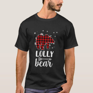 Oma Lolly Bear Xmas Pajama Red Buffalo P T-Shirt