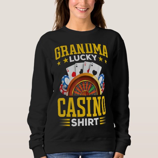 Oma Lucky Casino Gambling Oma Sweatshirt (Vorderseite)