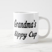 Oma lustige Kaffee Zitat schwarzer Halbtext Jumbo-Tasse (Rechts)