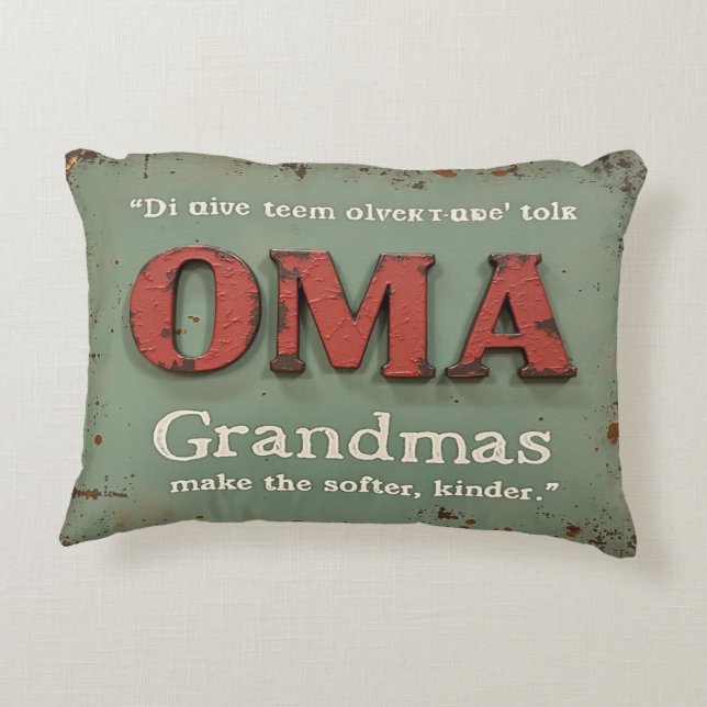Oma macht weicher, Kinder Dekokissen (Rückseite)