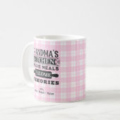 Oma Mahlzeiten werden Erinnerungen rosa Kaffeetasse (Vorderseite Links)