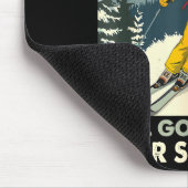 Oma Mama geht immer noch Ski fahren in den Siebzig Mousepad (Ecke)