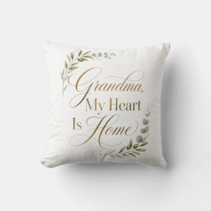Oma, mein Herz ist zu Hause Kissen