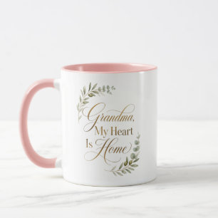 Oma, mein Herz ist zu Hause, Muttertag Tasse