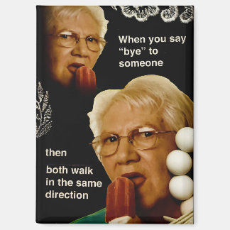 Oma-Meme mit Eis am Stiel Peinliche Abschiede Lust Magnet