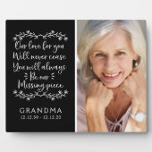 Oma Memorial Foto Keepake Fotoplatte (Vorderseite)