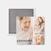 Oma Memorial Modern Geometric FotoCollage Magnet (Vorderseite/Rückseite)
