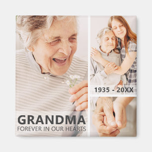 Oma Memorial Modern Geometric FotoCollage Magnet