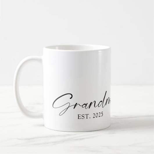 Oma Minimalistisch Simple Script Personalisiert Kaffeetasse (Links)