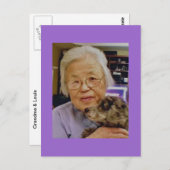 Oma mit Dog Postkarte (Vorne/Hinten)
