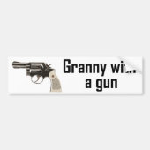 Oma mit einem Gewehr Autoaufkleber (Vorne)
