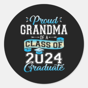 Oma mit einer Cl von 2024 Graduate Funny Senior 20 Runder Aufkleber