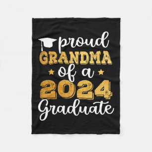 Oma mit einer Cl von 2024 Graduate von 2024 Abschl Fleecedecke