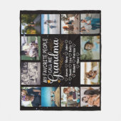 Oma mit Namen und 12 Fotos der Enkel Fleecedecke (Vorderseite)