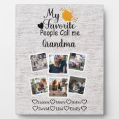 Oma mit Namen und Fotos der Enkel Fotoplatte (Vorderseite)