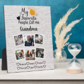 Oma mit Namen und Fotos der Enkel Fotoplatte (Seite)