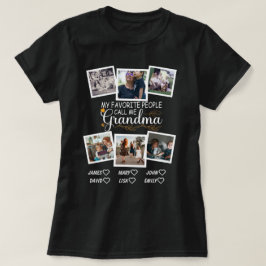 Oma mit Namen und Fotos der Enkel T-Shirt