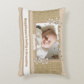 Oma mit Namen und Fotos rustikal Dekokissen (Vorderseite(Vertikal))