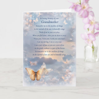 Oma Mitgefühl Spirituell mit Schmetterlingen Karte