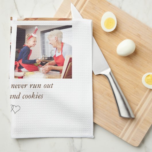 Oma modern 4 Foto Geschirrtuch (Viertel Falte)