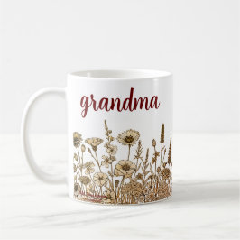 Oma Modern Floral Design Tasse