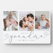 Oma Modern Heart Script Foto Collage Liebe Fotoplatte (Vorderseite)