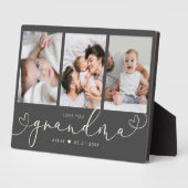 Oma Modern Heart Script Foto Collage Liebe Fotoplatte (Seite)