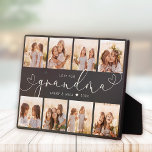 Oma Modern Heart Script Foto Collage Liebe Fotoplatte<br><div class="desc">Liebe Sie GRANDMA: Großes individuelles Foto Geschenk für Großeltern, Valentinstag, Muttertag oder Feiertage: Diese moderne Foto-Plakette ist leicht mit Ihren 8 Lieblings-Fotos zu gestalten. Der unten stehende Text kann personalisiert sein, den Namen des Kindes oder Familienmitglieds zu lesen und den Text über der Oma anzupassen. Das ist die kohlegraue Version....</div>