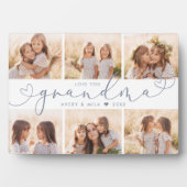 Oma Modern Heart Script Foto Collage Liebe Fotoplatte (Vorderseite)