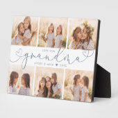 Oma Modern Heart Script Foto Collage Liebe Fotoplatte (Seite)