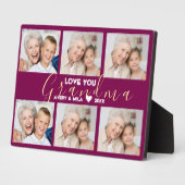 Oma Modern Heart Script Foto Collage Liebe Fotoplatte (Seite)