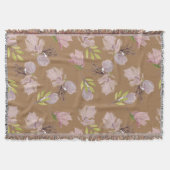 Oma moderne Blumenmuster gemütlich braun Decke (Vorderseite)