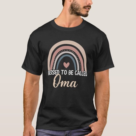 Oma Mother s Day Blessed To Be Called Oma Rainbow T-Shirt (Vorderseite)