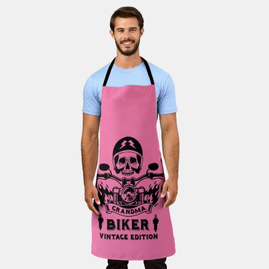 Oma Motorbike Rider Schürze (Getragen)