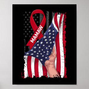 Oma Multiples Myelom-Bewusstseinsband Amerikanisch Poster
