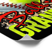 Oma Mütter Day Softball Grandma Baseball Gran Poster (Ecke)