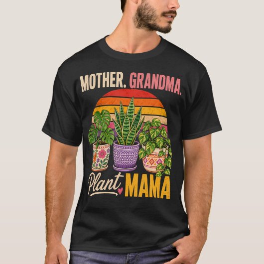 Oma Mutter Pflanze Mama Oma Gärtnern T-Shirt (Vorderseite)