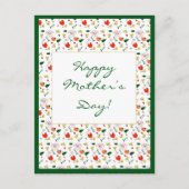 Oma Mutter Tag Pattern Wildblumen Postkarte (Vorderseite)