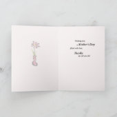 Oma, Muttertag, Frühstück im Bett, Rosa Karte (Innenseite)