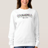 Oma Name Est 2025 Moderne Typografie Sweatshirt (Vorderseite)
