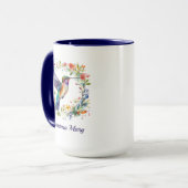 Oma Name Tasse mit Kolibri Blumen Geschenk  (Vorderseite Links)
