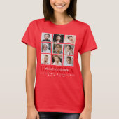 Oma/Nana/Andere 9-Foto Collage Message & Names T-Shirt (Vorderseite)