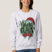 Oma Nana Clause Weihnachtsklause Sweatshirt (Vorderseite)