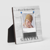 Oma Nana Erste Grandchild Fotovorlage Holz Fotoplatte (Vorderseite)