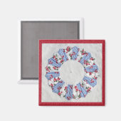 Oma Nellie's Quilt - Block Nr. 3 Magnet (Vorderseite/Rückseite)