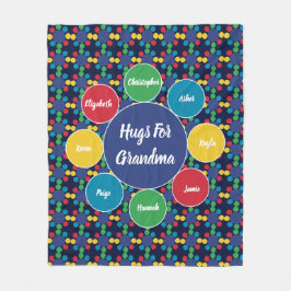 Oma Nona Grandchildren Fleecedecke