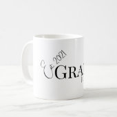 Oma oder Grammy etablierte benutzerdefinierte Jahr Kaffeetasse (Vorderseite Links)