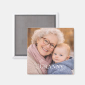 Oma oder Grammy Foto Gründungsjahr Herzen Magnet (Vorderseite/Rückseite)