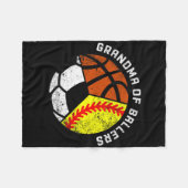 Oma of Byllers Fun Softbyll Soccer Bysketbyll Fleecedecke (Vorderseite (Horizontal))