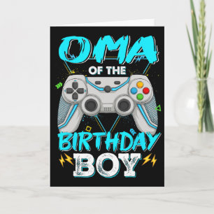 Oma of the Birthday Boy Matching Video Game Birthd Karte